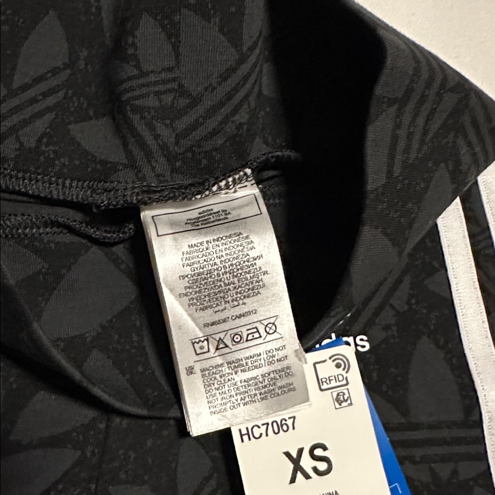 Adidas Women’s  Black and White Patterned Shorts - Picture 3 of 4